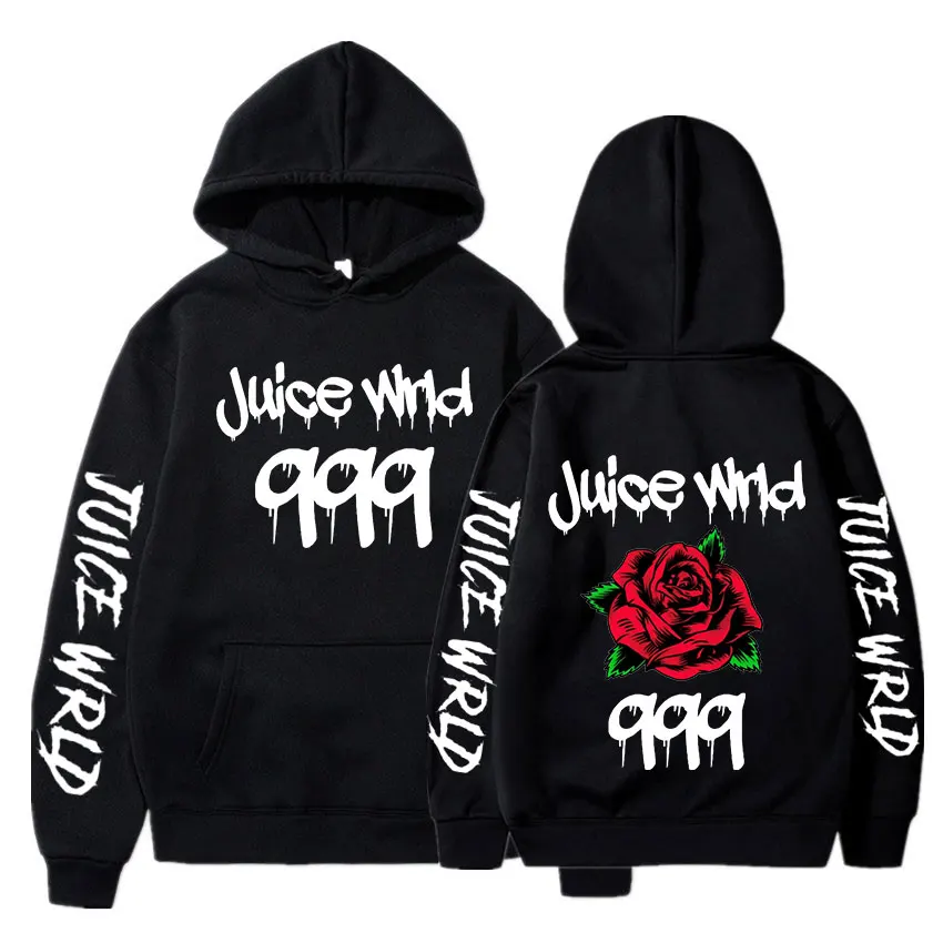 

Juice WRLD Hoodies Men Sweatshirts Women Fashion Hip Hop Hooded Casual Pullovers Autumn Boys Girls Black Streetwear Tops