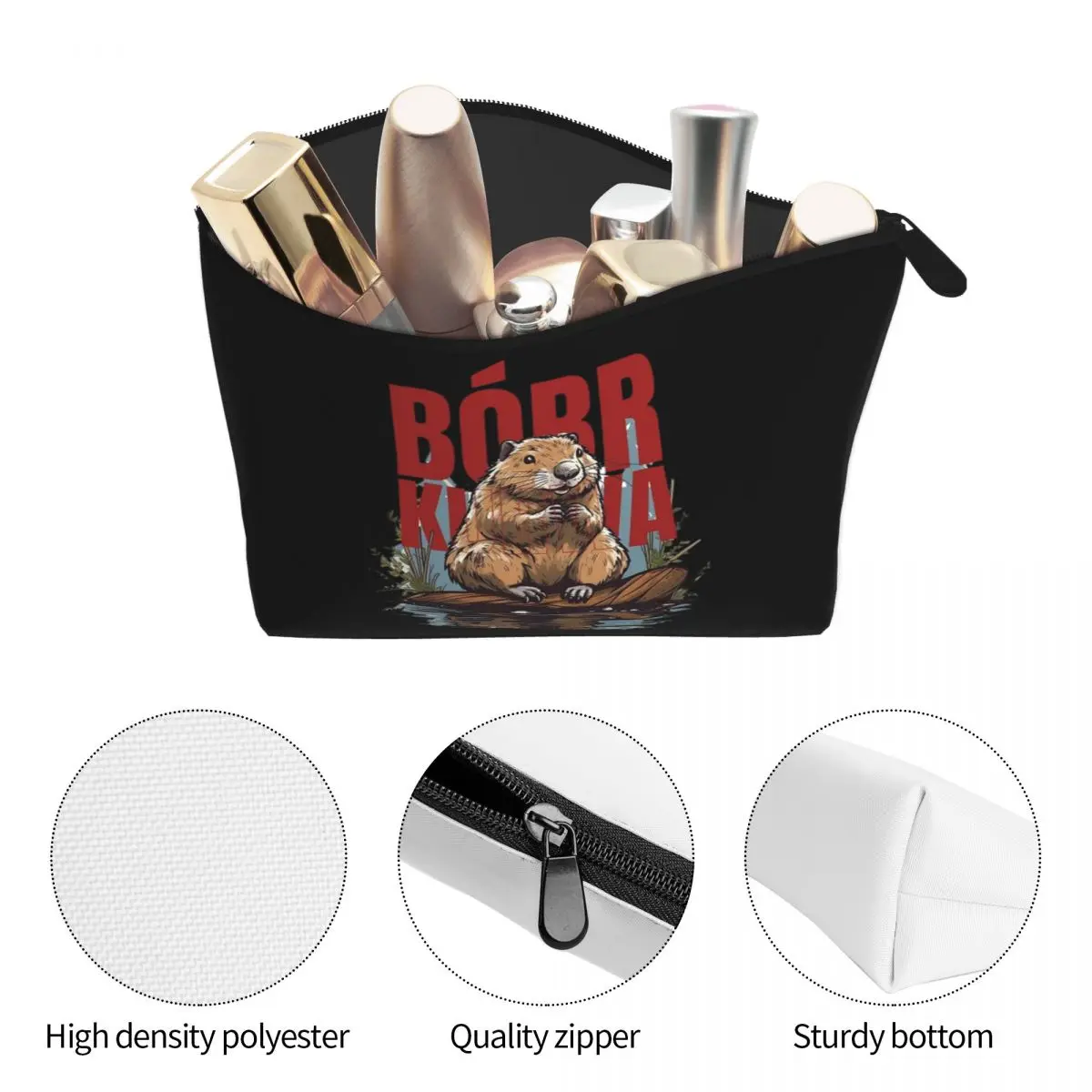 Фото Bobr Kua-Bober, Bobr, Beaver Дорожная косметичка Косметичка Портативный органайзер для женщин Женский подарок №4