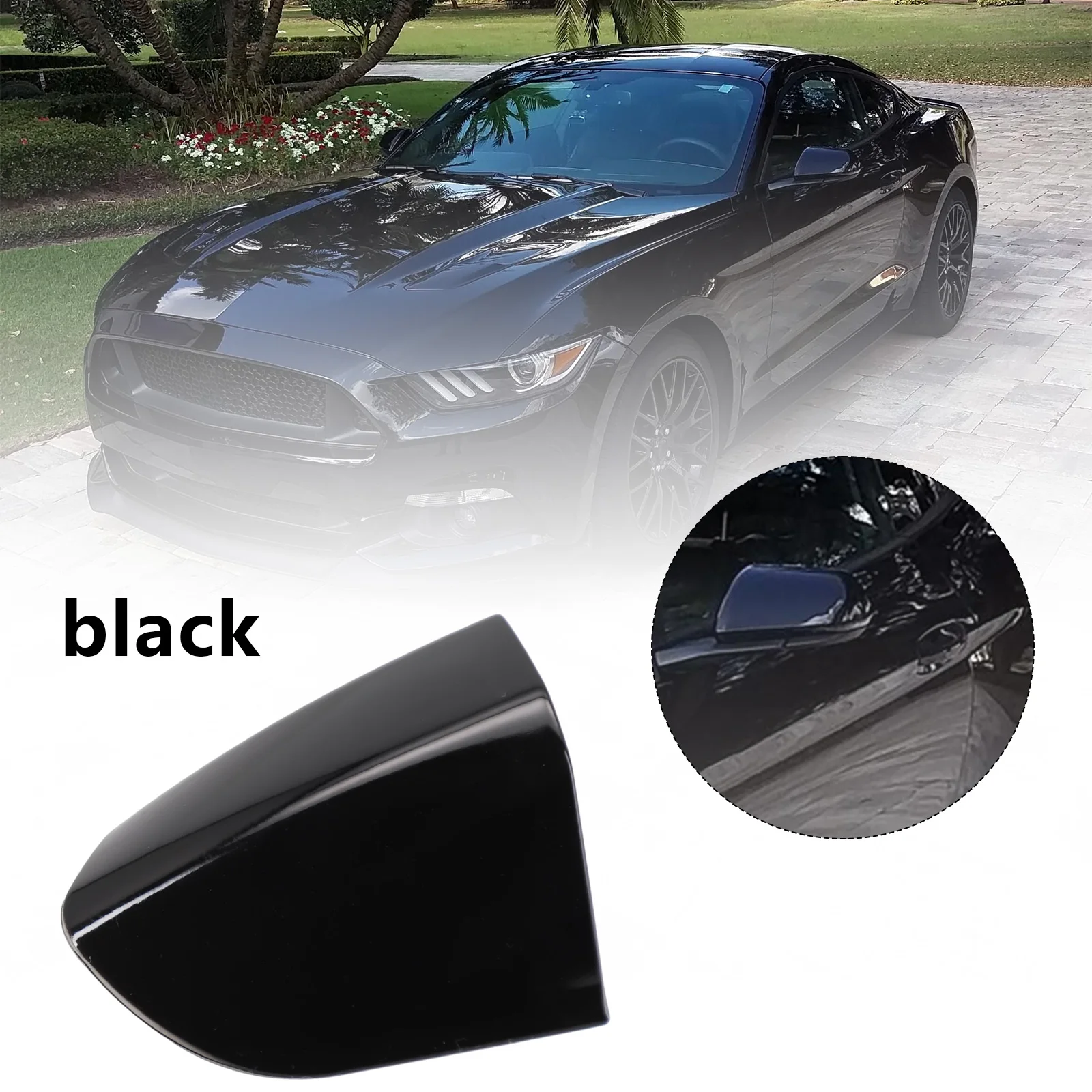 

Exterior Door Handle Cap Cover Ouside Door Handle Key Cover Cap Door Handle Key Cap Cover Bezel For Ford For Mustang 15-20