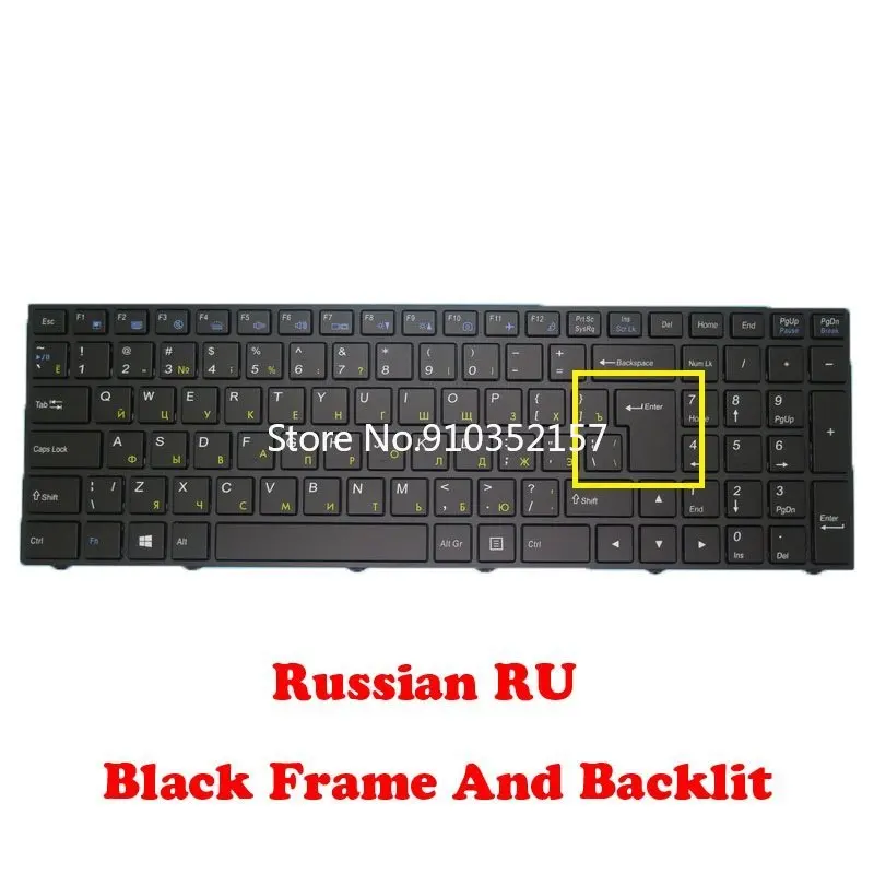 

US JP RU SL UK EST NOR White Backlit Keyboard For CLEVO N750 N770 N750WU N751WU N770WU N750WL N751WL N770WL N750WG N751WG N770WG