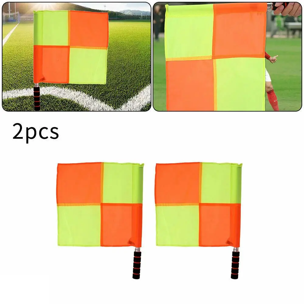 

2Pcs Sporting Goods Non-slip Hockey Rugby Signal Flag Football Training Flags Referee Flags Referee Supplies