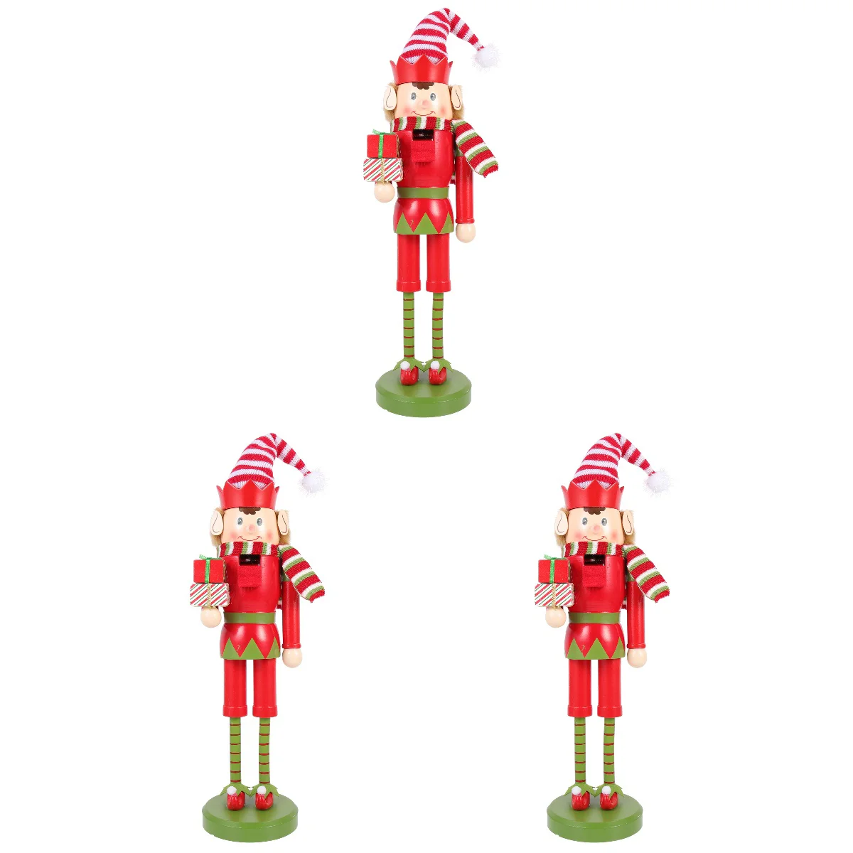 

Nutcracker Christmas Decor Wooden Desktop Soldier Puppet Nutcrackers Figures Decoration Decorative Elf Figurine Traditional