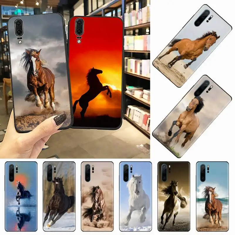 

running horse Phone Case For Huawei honor Mate 10 20 30 40 i 9 8 pro x Lite P smart 2019 Y5 2018 nova 5t