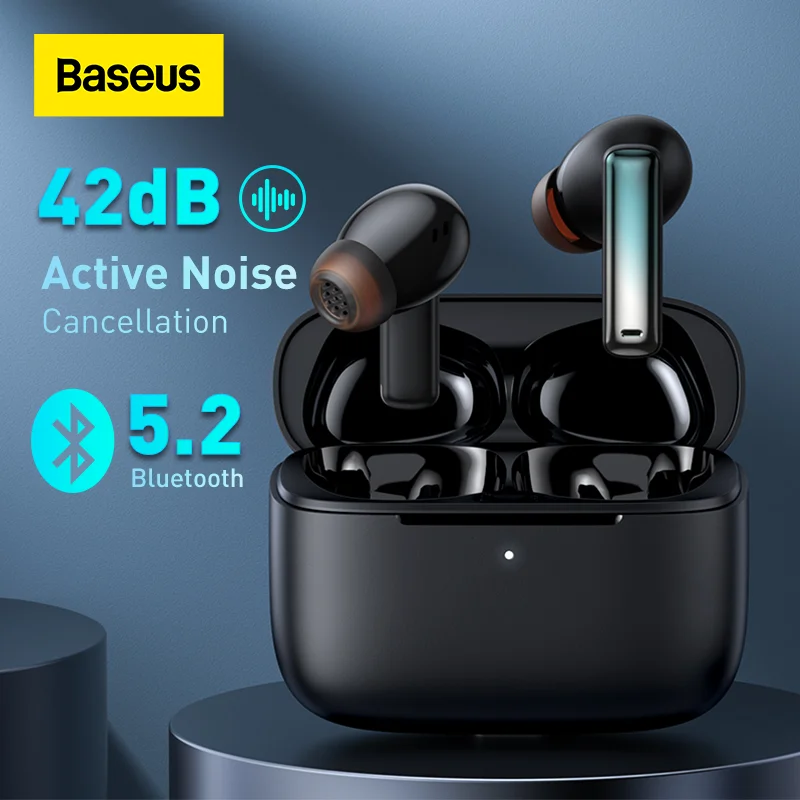 

Baseus Bowie M2 ANC TWS Bluetooth 5.2 Earphones, Active Noise Cancelling Headphones, low latency, 4-mic ENC noise reduction