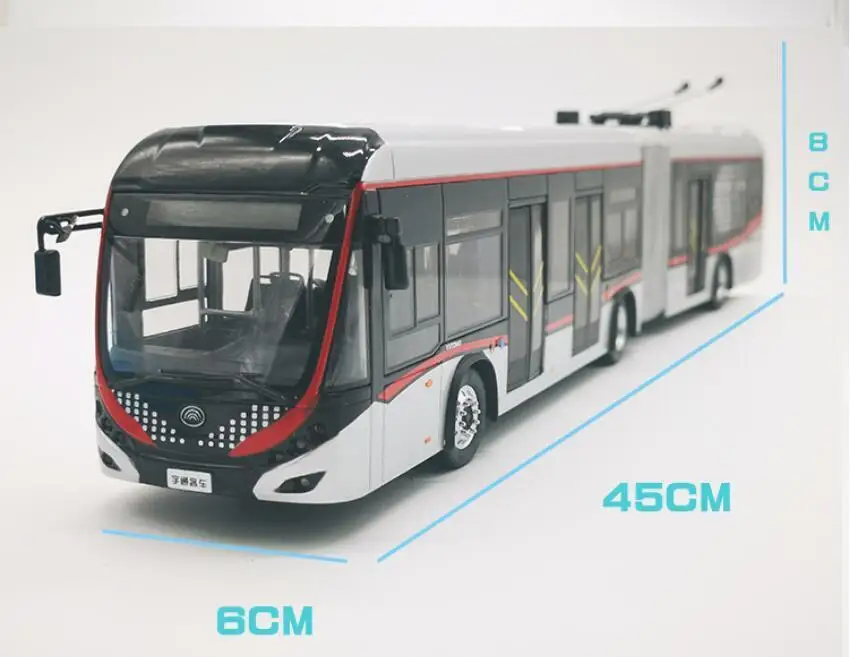 

NEW 1/42 YuTong Bus ZK5180A City Bus Trolleybus Articulated bus Diecast Bus Model Collection Ornaments Display Hobby
