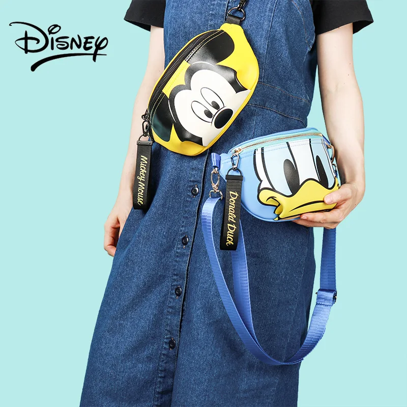 New Disney Messenger Small Waist Bag Female Trendy Ins Chest Bag Large Capacity Girl Shoulder Bag All-match Female Bag