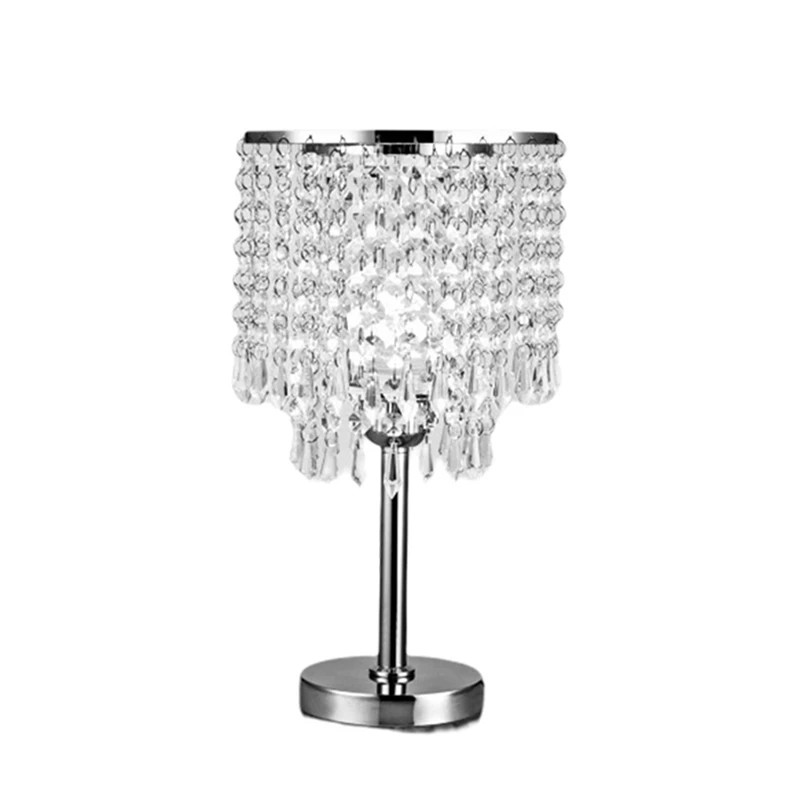 NEW Crystal Chandelier Lamp Fixture Small Clear Hallway Light Desk Lamp With US Plugs