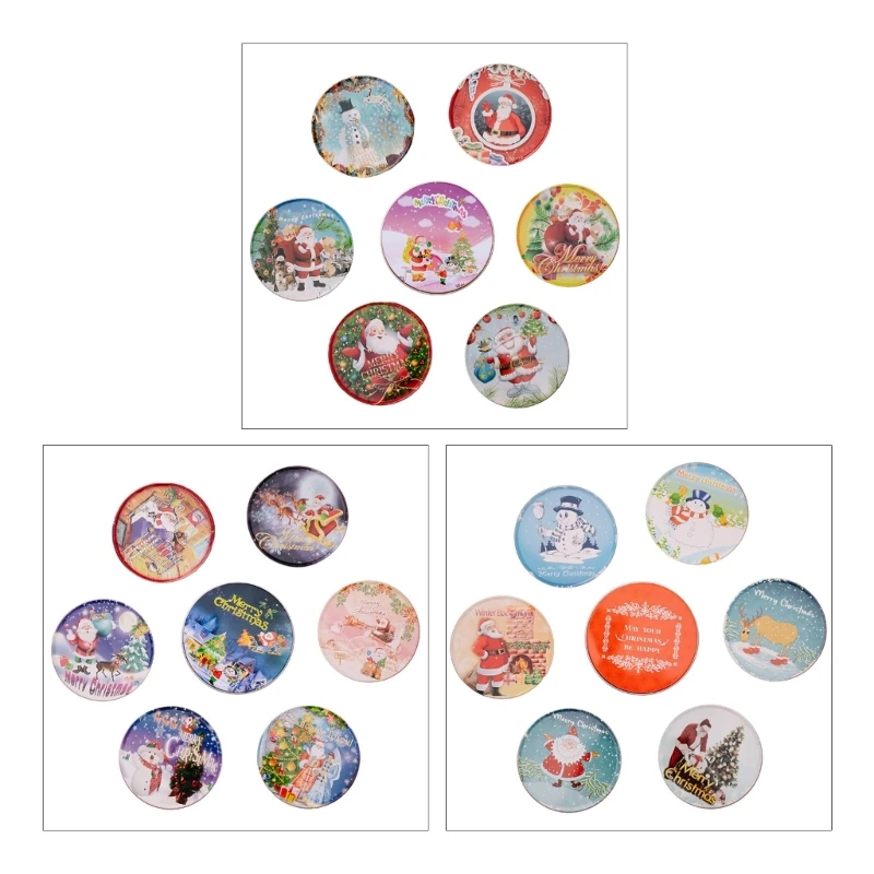 

Christmas Coaster Non-slip Mats Cup Coasters Mat Pad Thickened Coasters 3 Styles