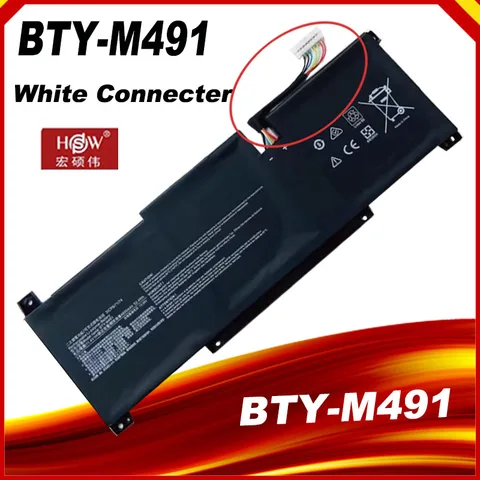 Аккумулятор для ноутбука MSI BTY-M491 4600mAh