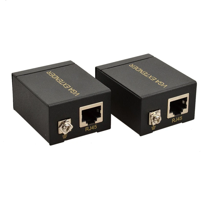 Удлинитель VGA 60M D-Sub 15 Расширение видеосети 1080P VGA Устройство сигнала RJ45 LAN CAT5E6 Ethernet-адаптер для ПК-проектора (art.: 3920d0c4bd014) - 3920d0c4bd014