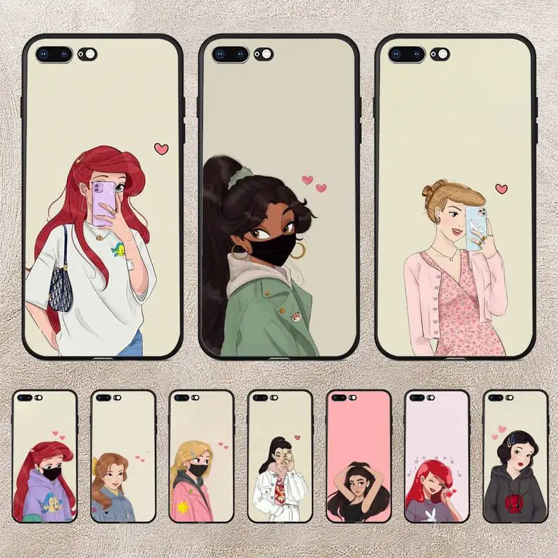 

Disney Princess Cartoon Phone Case For Huawei Y5 Y62019 Y52018 Y92019 Luxury Funda Case For 9prime2019