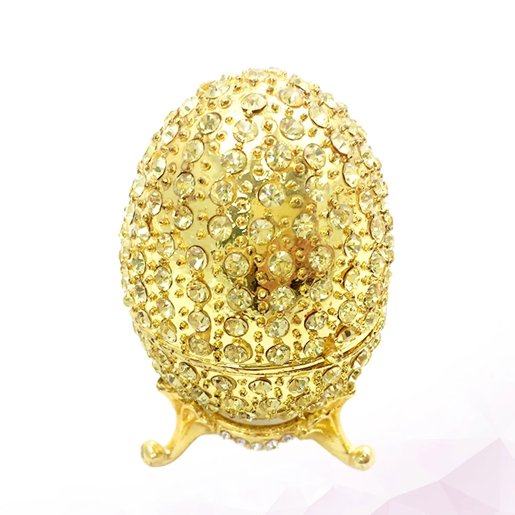 

Jewelry Box Egg Trinket Faberge Vintage Storage Holder Eastershape Style Shaped Container Organizer Case Neckalce Holderscases