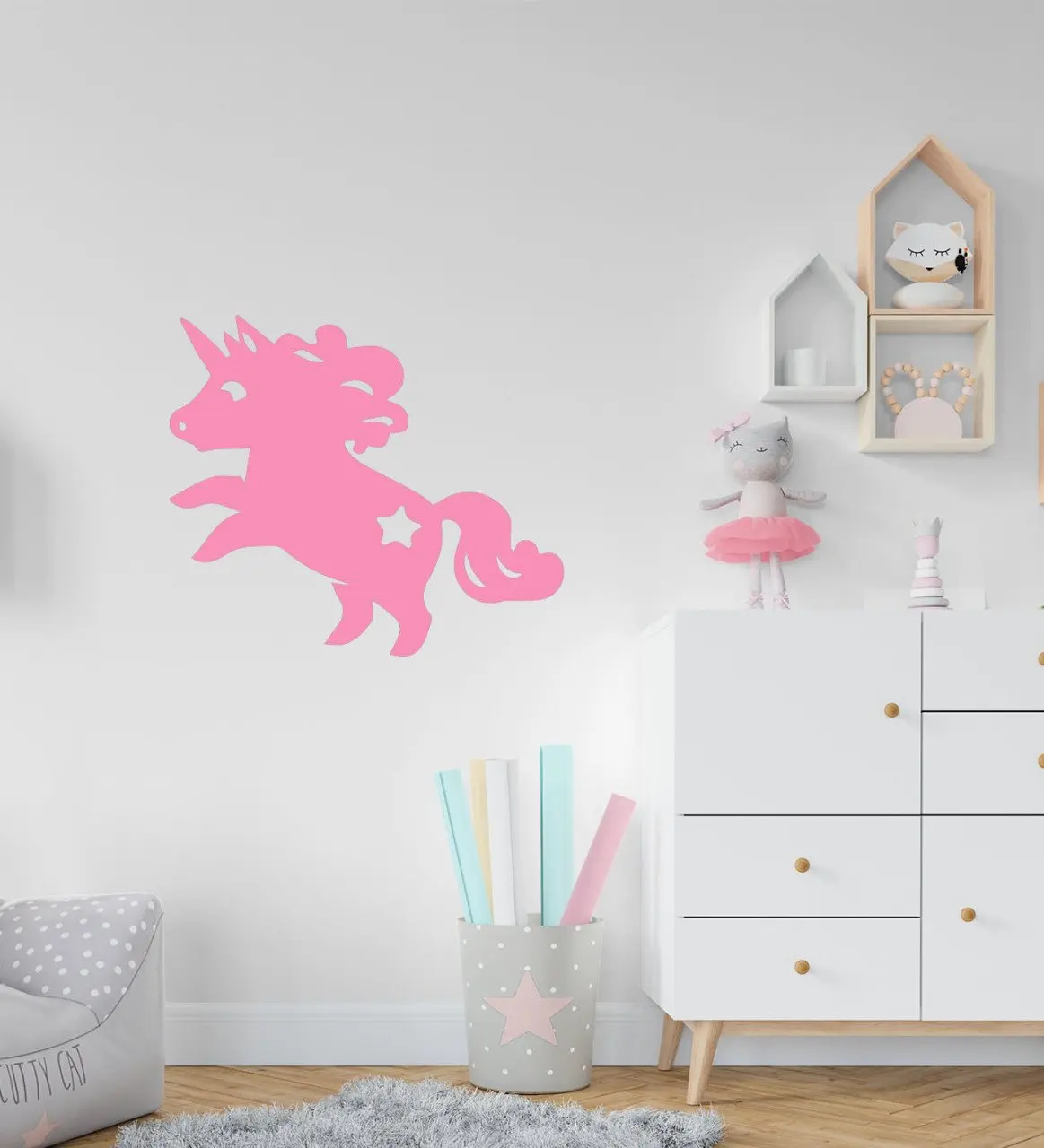 

BK Gift Unicorn Design Kids Room Wall Sticker-1