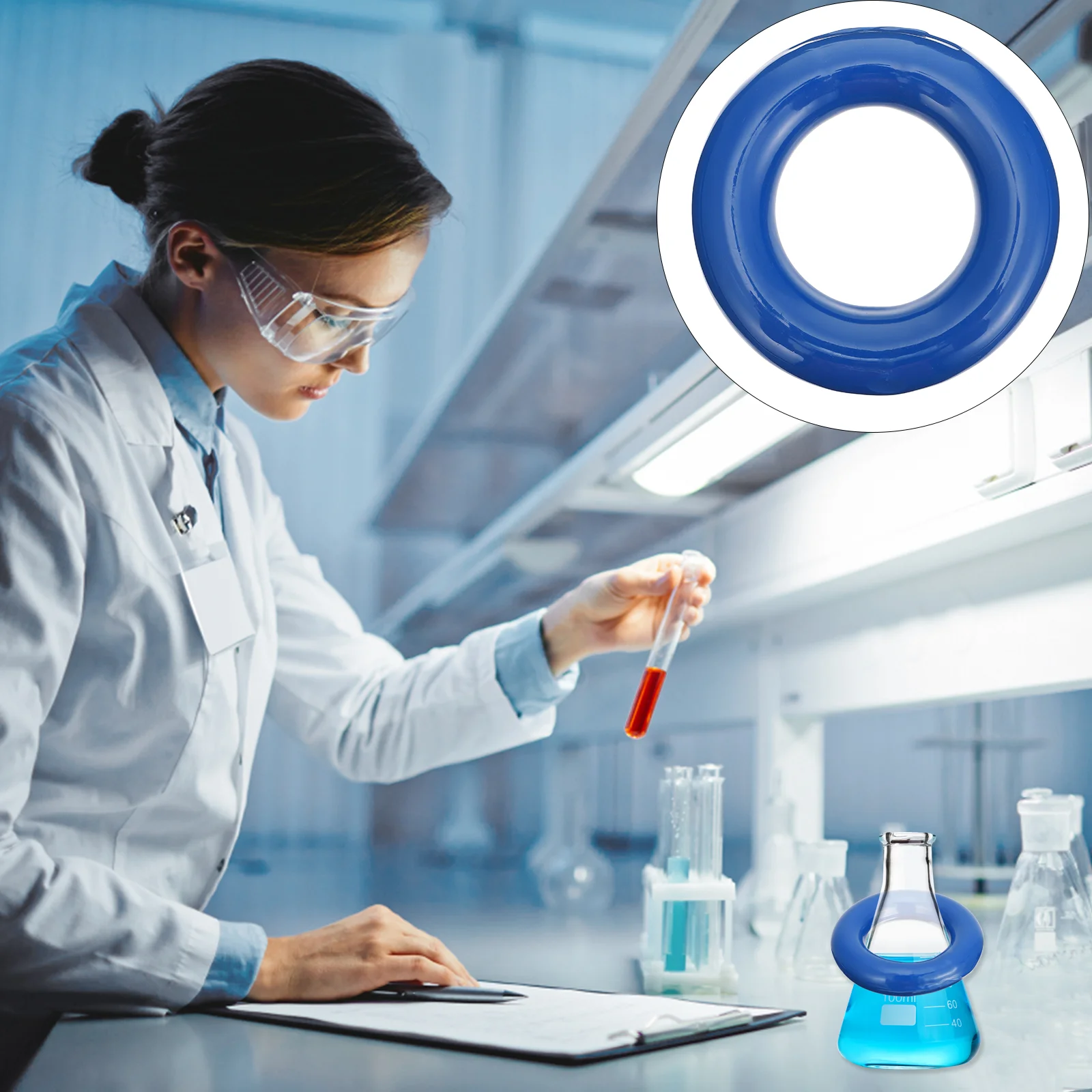 

2 Pcs Appendix Experiment Accessories Erlenmeyer Flask Weight Ring Iron Rings Flat-bottomed