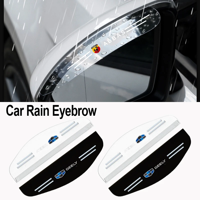 

2pcs Car Rearview Mirror Eyebrow Waterproof Sticker for Seat Leon Ibiza Cover Leon Mk2 Mk3 Ibiza 6l 5f K12 Leon MK3 Accessories