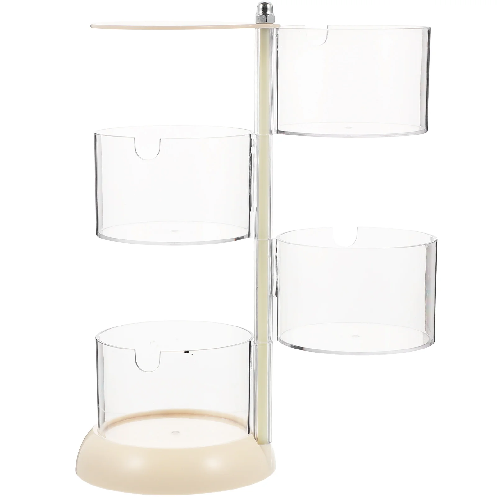 

Makeupsponge Holder Storage Puff Organizer Box Powder Rotatable Jewelry Rotating Case Cotton Pads Rack Container Tower Tray