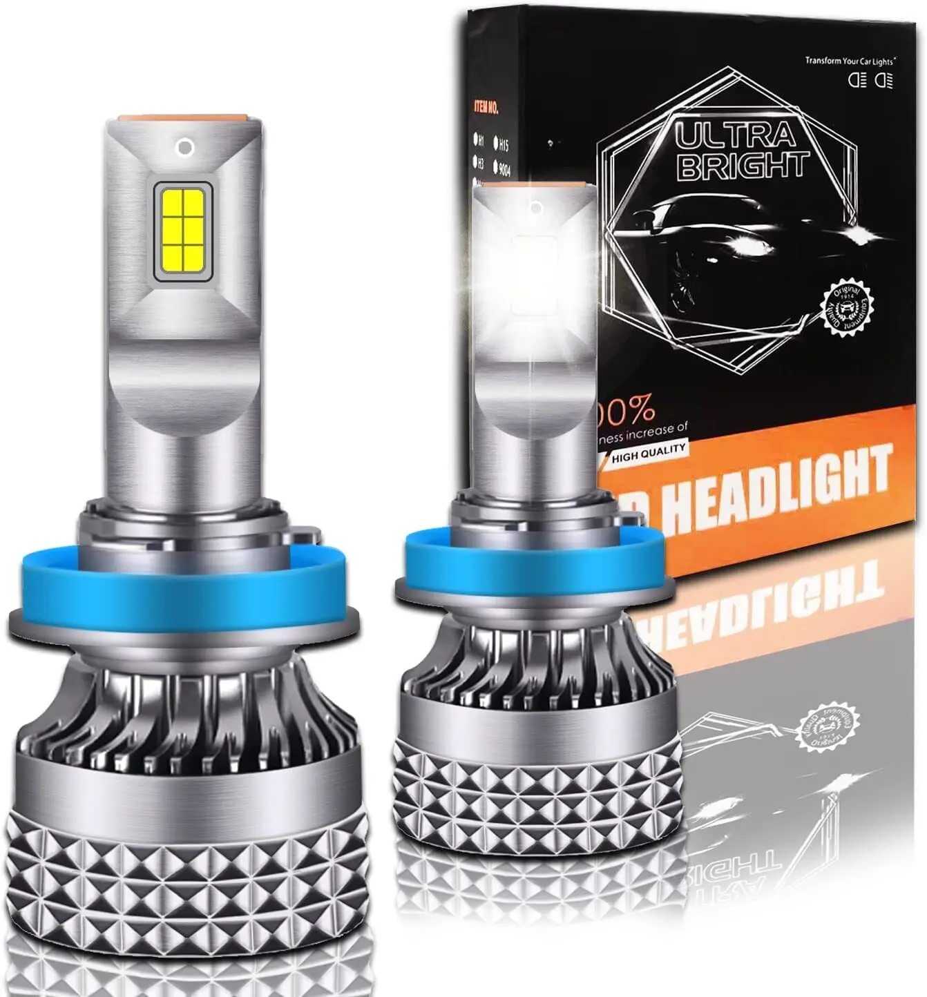 

Treeligo 2PCS H11 H8 H9 LED Headlight Bulbs 6000K 4500LM Automotive Penetration Fog Lamp Bulb 36W High Power Car Lights Adapter