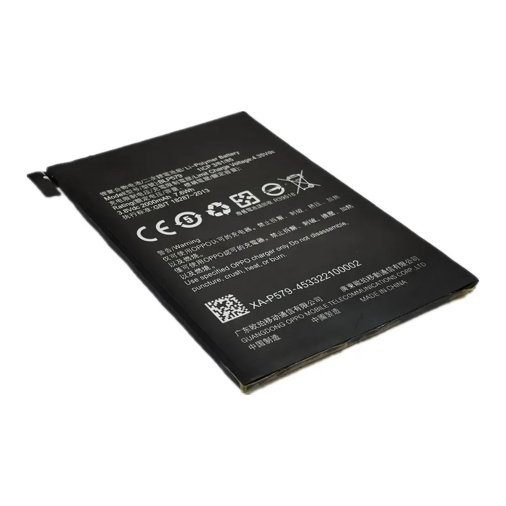 100% оригинальная высококачественная сменная батарея BLP579 2000 мАч для телефона OPPO R5