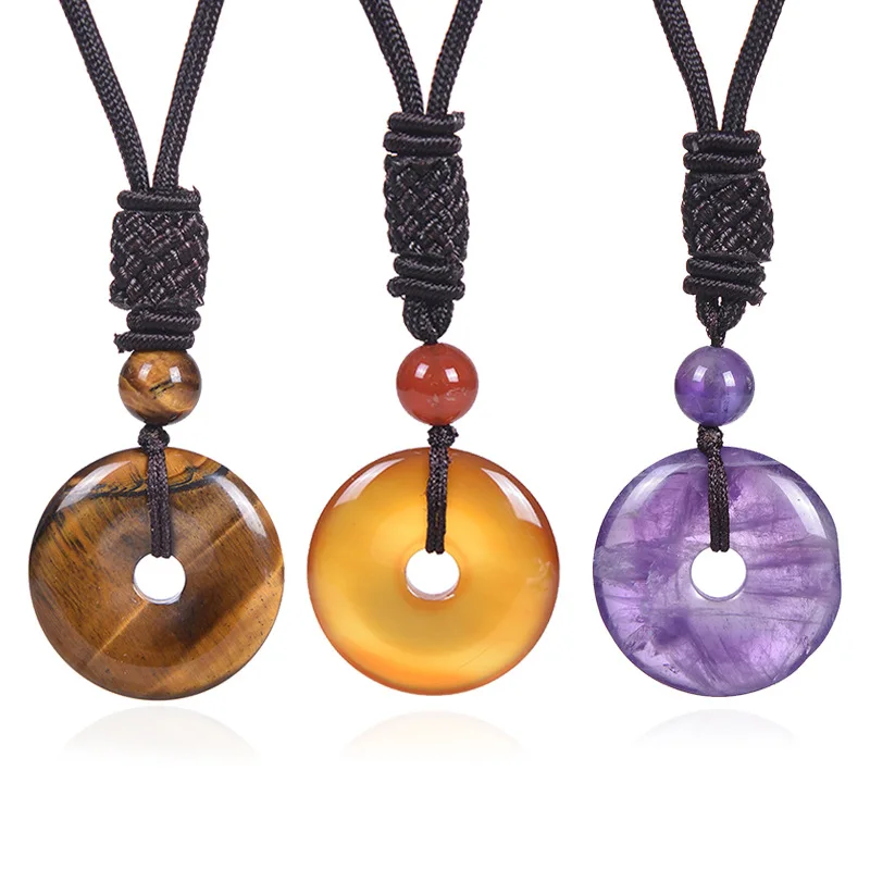 Цельный натуральный аметист чакры тигровый глаз камень безопасная пряжка