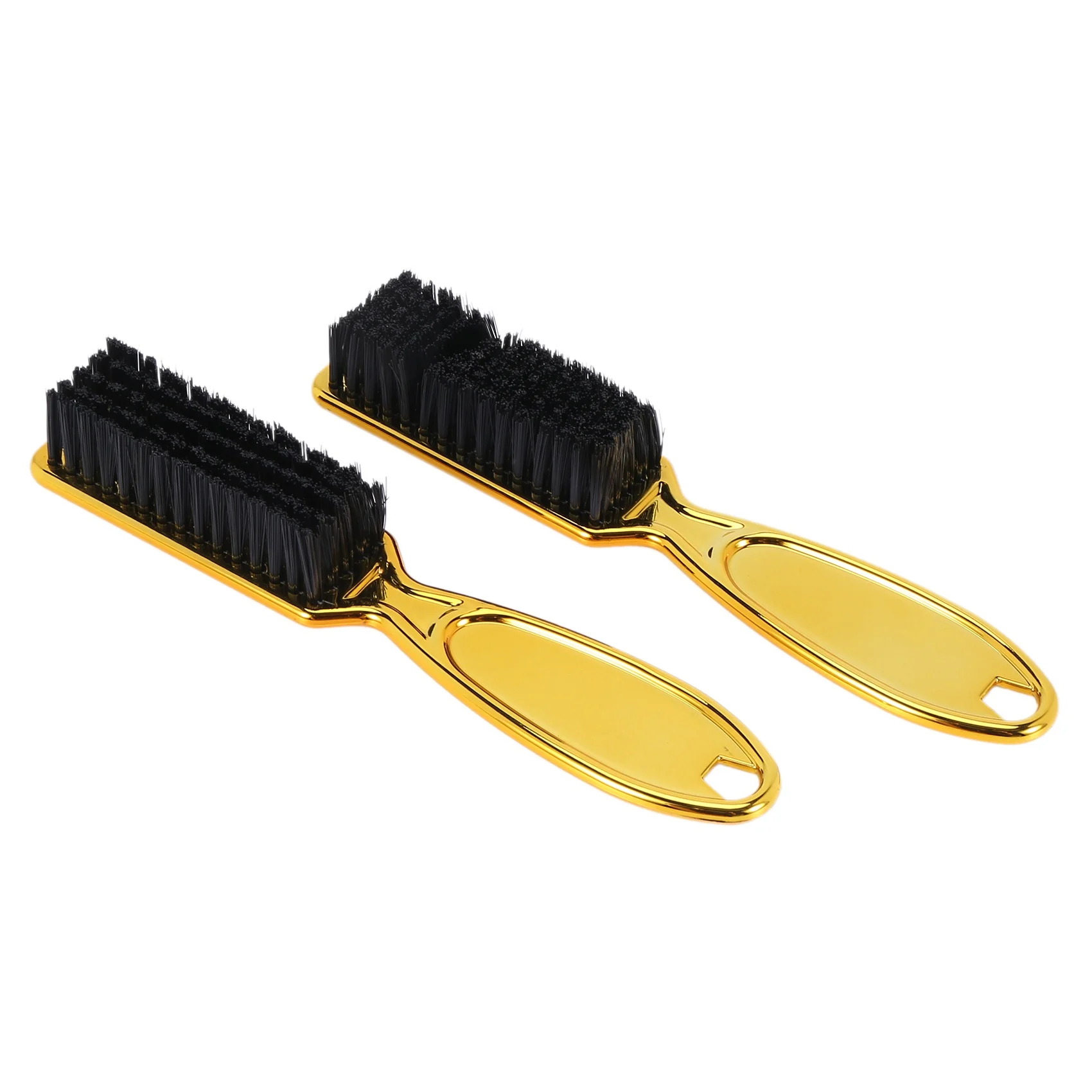 

Fade Brush Comb Scissors Cleaning Brush Barber Shop Skin Fade Vintage Oil Head Shape Carving Cleaning Brush Gold 2PC