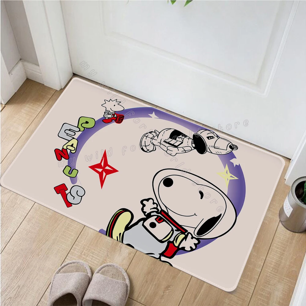 Противоскользящий коврик для ванной из аниме-фильма Snoopi милый фланелевый ковер с