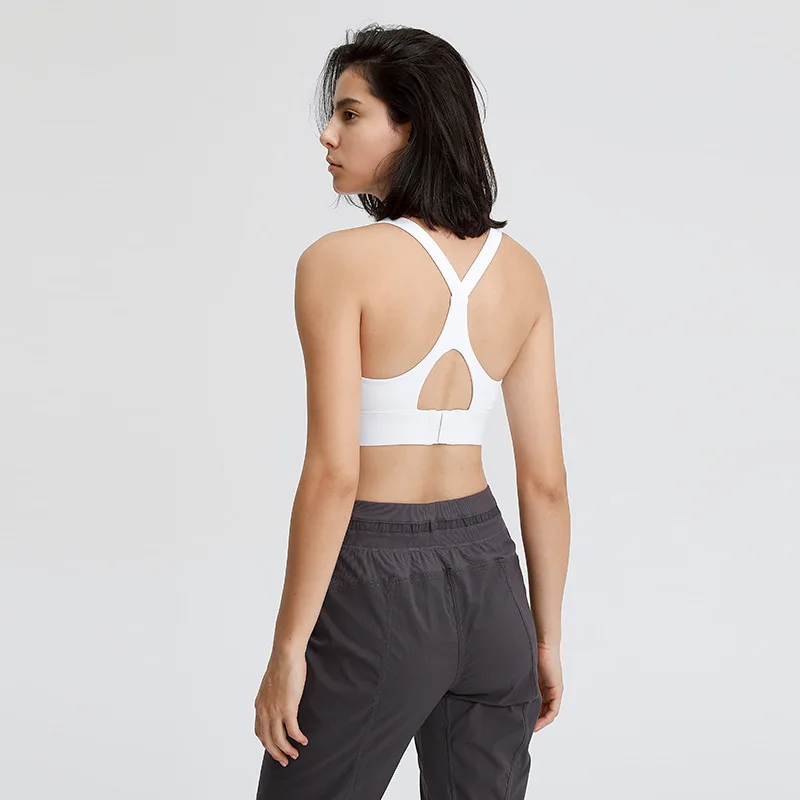 

LuluWomen Sports Bra Yoga Bra Solid Color Gym Women's Underwear Adjustable Cross Hollow Gather Fashion Sexy Breathable Healthy