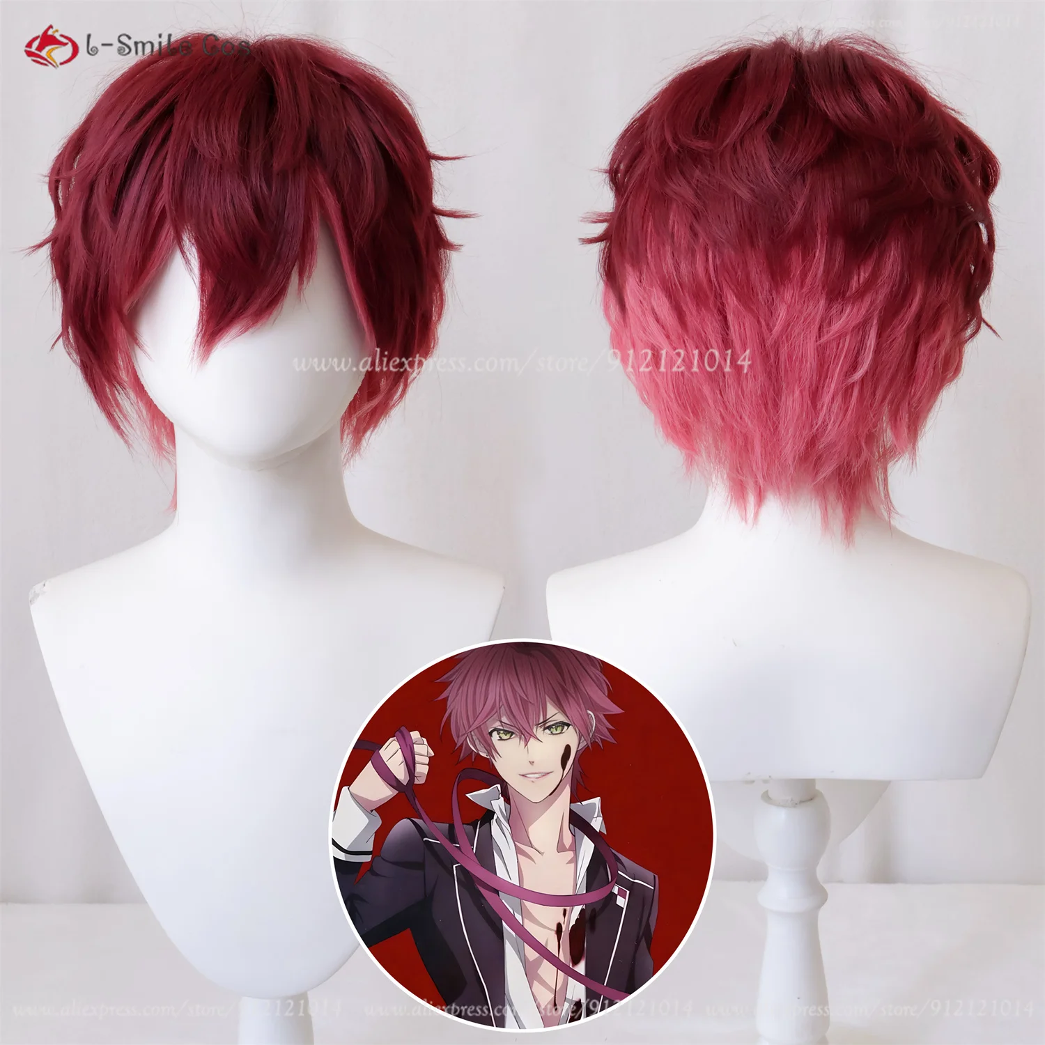 Парик для косплея из искусственных волос в стиле аниме Короткие термостойкие