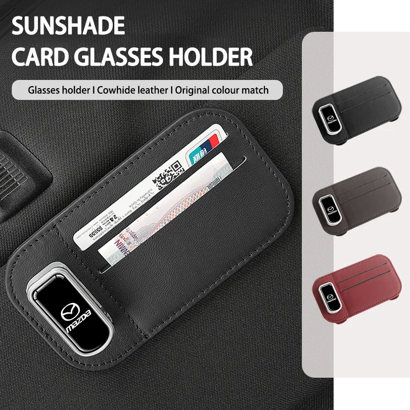 

Multifunctional Car Sun Visor Organizer Card Glasses Holder For Mazda CX5 6 2 3 5 CX7 323 Axela Atenza CX30 CX3 CX9 MX5 RX8 RX7