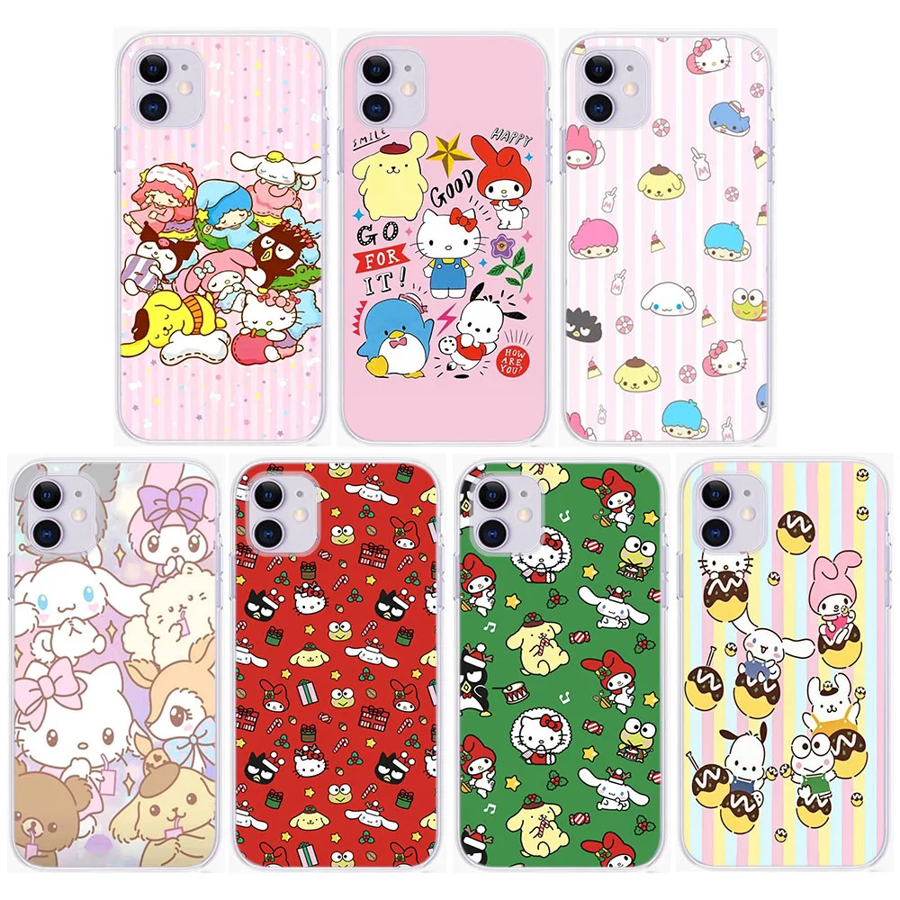 Прозрачная искусственная кожа для Infinix Hot 11 11S 10 Lite 10I 10S 10T Play Note Pro Чехол Sanrio