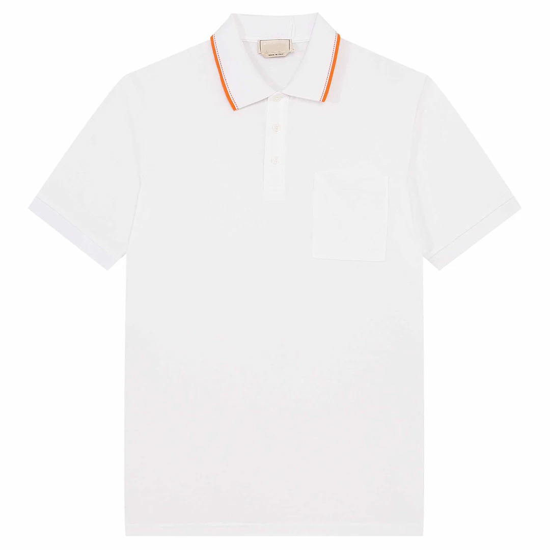 

Мужская летняя рубашка-поло в полоску, с коротким рукавом