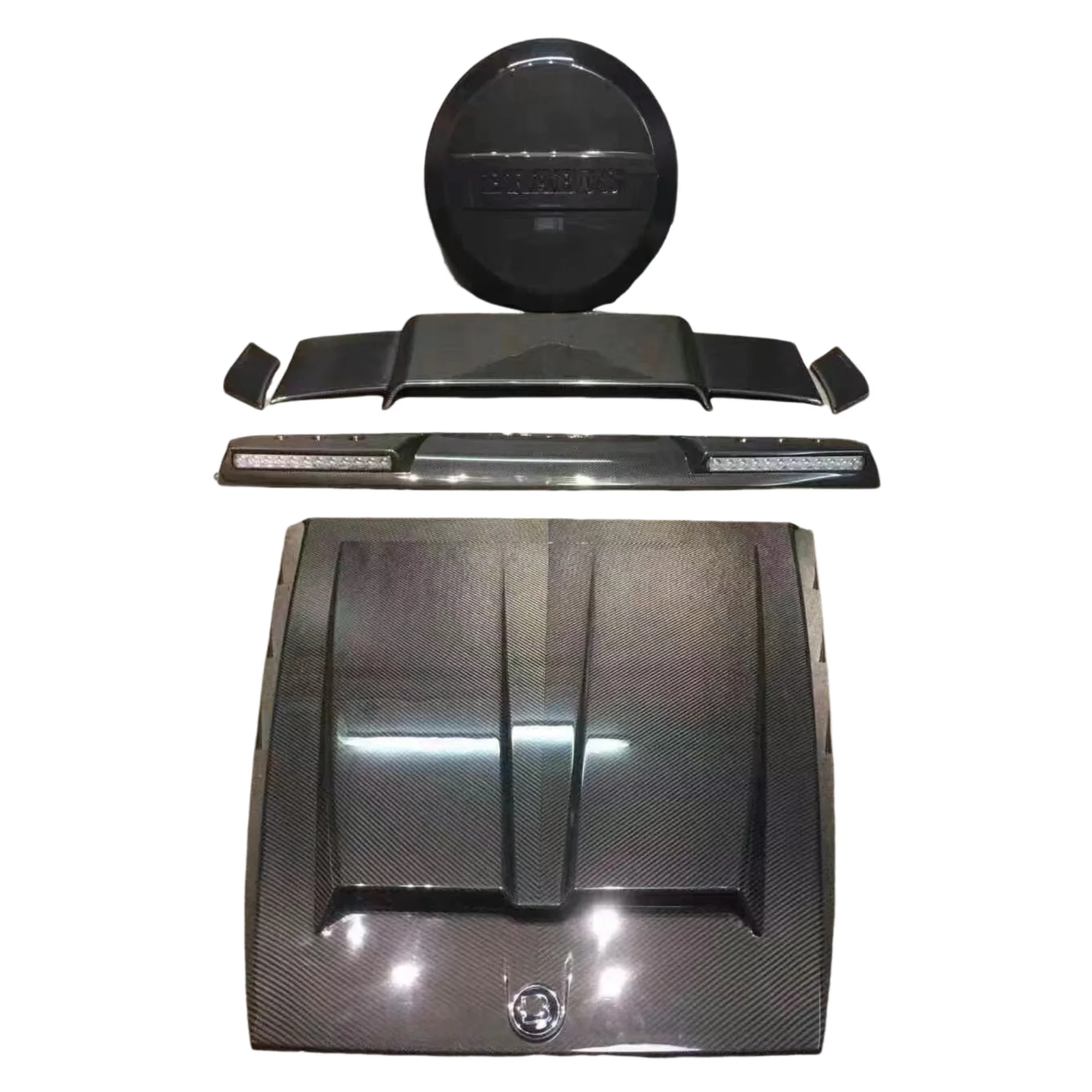 W463 W464 Trockenkohlefaser-karosseries-Kit для G-klase BARBUS Kohle faser haube Motor abdeckung Dach беженец fl