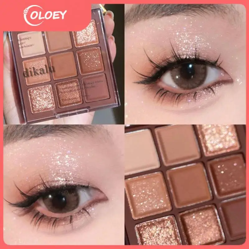 

Pearlescent Matte Eye Shadow Board Palette 9 Colors Milk Tea Plate Anti Pollution Eye Shadow Eye Cosmetics Women's Eye Makeup