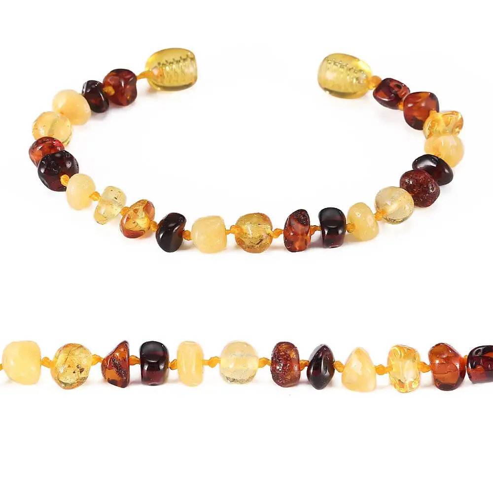 

Baltic Amber Teething Bracelet/Anklet for Baby - Simple Package - 10 Colors - 4 Sizes - Lab Tested