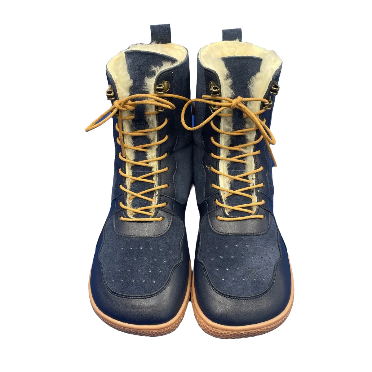 Зимние сапоги средней высоты из натуральной кожи Tipsietoes Barefoot теплые мужские и