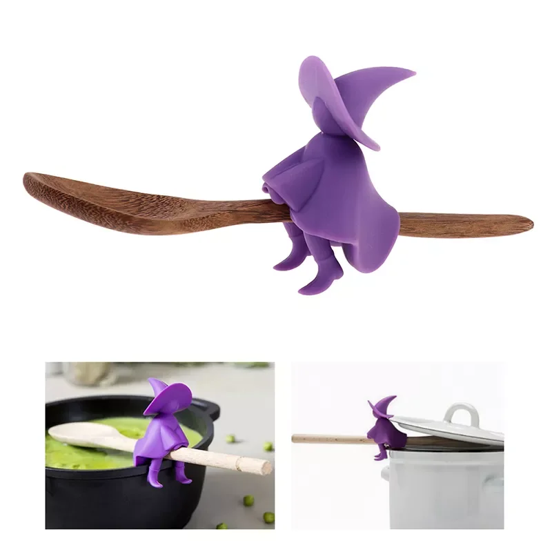 

2022New Kitchen Spoon Rest Spatula Holder For Stove Top and Kitchen Counter Ladles Tongs Holder Steam Releaser Cool Kitchen Gadg