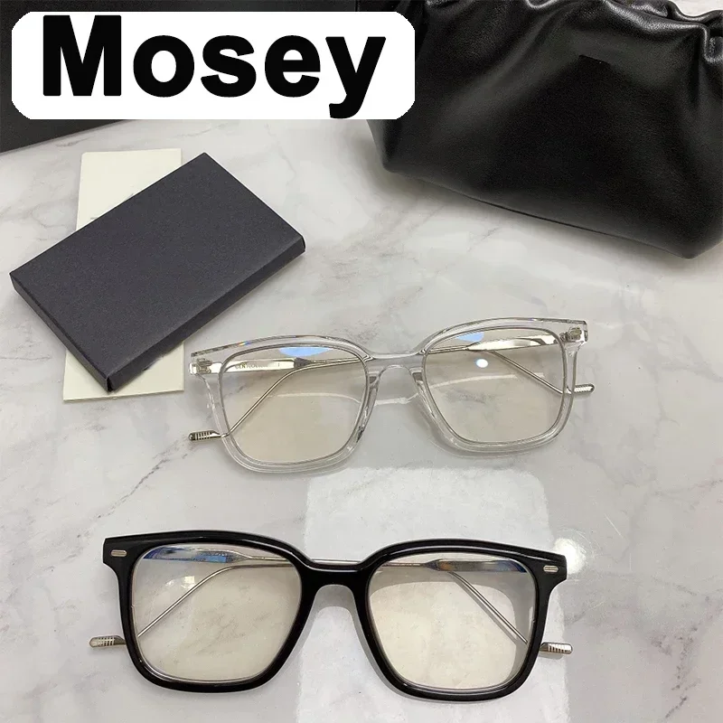 

Mosey GENTLE YUUMI Glasses For Men Women Optical Lenses Eyeglass Frames Eyewear Transparent Blue Anti Light Luxury Brand Monst