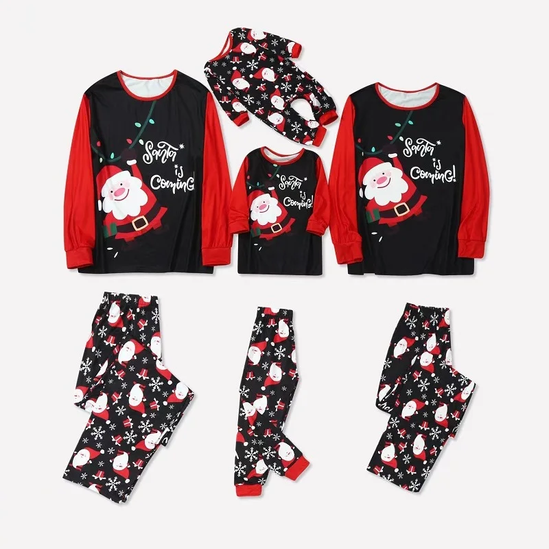 

2022 Christmas Family Matching Pajamas Set Santa Claus Father Mother Baby & Kids Pyjamas Xmas Mommy and Me Pj's Clothes Outfits