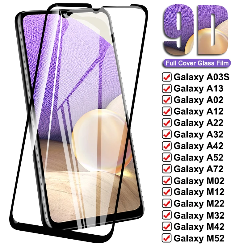 

9D Screen Protector for Samsung A72 Glass Protective A22 A32 A52 A02 S A12 M02 M12 M62 A42 on Galaxy A 22 32 5G M02 12 Tempered