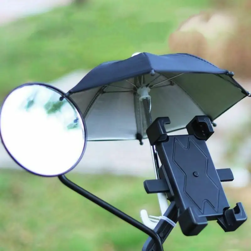 

Portable Phone Holder Sunshade Umbrella for Motorcycle Rainproof Mini Parasol Handlebar Bracket Rain Umbrella Motorbike Decor
