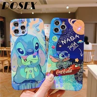 cartoon disney stitch iphone 12 11 pro max x xr xs 8 7 plus case blu ray with holder all cover protective silicone cases luxury