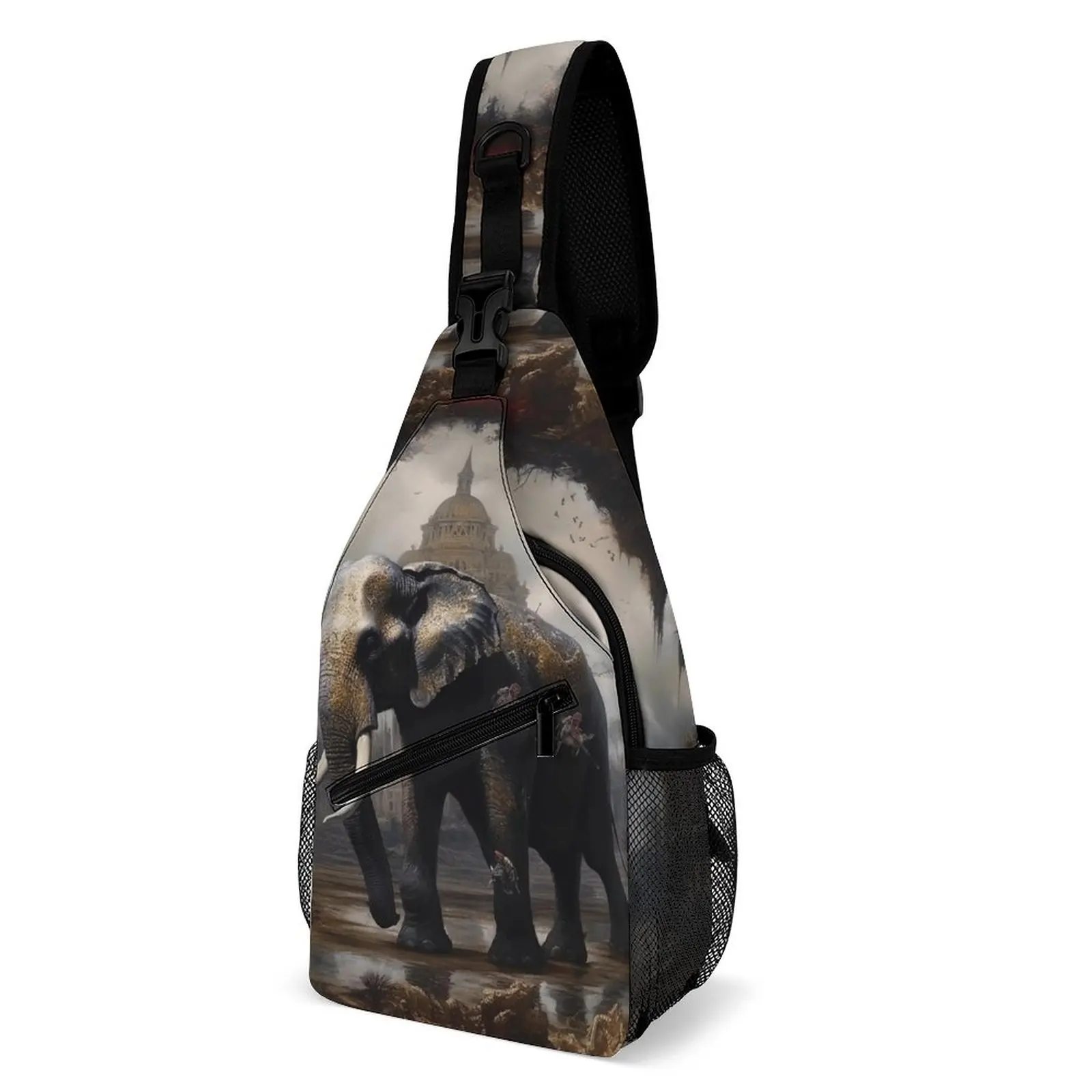 

Нагрудные сумки в стиле "Слон", готика, мистик, мужская стильная сумка через плечо для телефона, дорожные мотоциклетные сумки-слинги