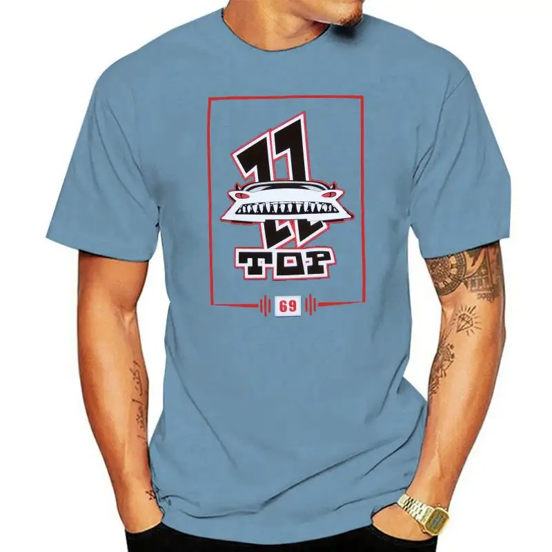 

ZZ Top Grill Red Outline Logo Black T Shirt New Official