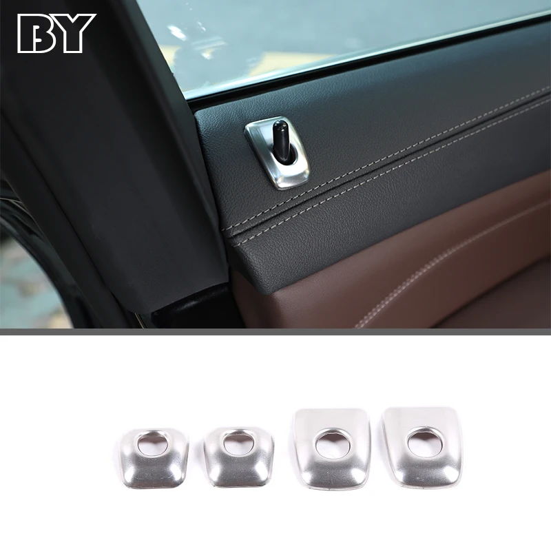 

For BMW X5 G05 X6 G06 X7 G07 2019-2022 Stainless Steel Car Accessories Door Lock Bolt Trim Cover Decorative Frame Auto Parts