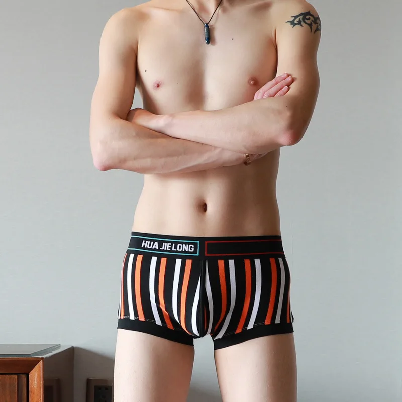 

Men's underwear striped printed cotton soft breathable boxer pants