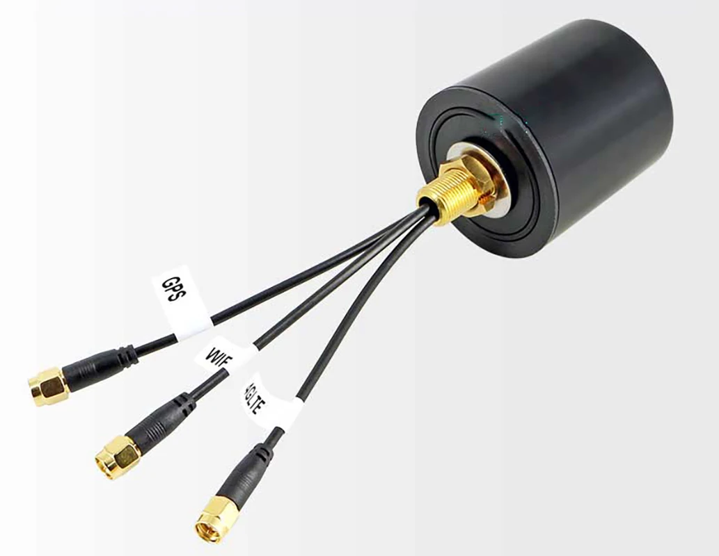 4G WiFi GPS Antenna 3Port Outdoor Signal Amplifier SMA Male Tri-band Combination Antenna 28dbi Booster for Bus Robot Cabinet 3m