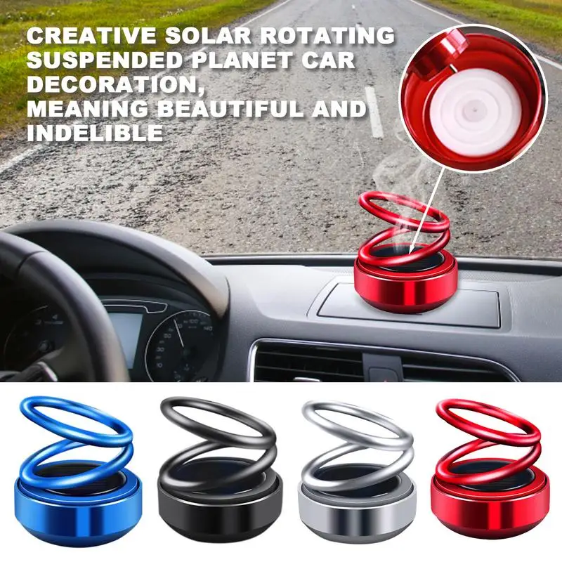 

Car Air Freshener Smart Car Aroma Diffuser Air Purifier Fragrance Double Ring Rotating Aromatherapy Car Interior Accessories