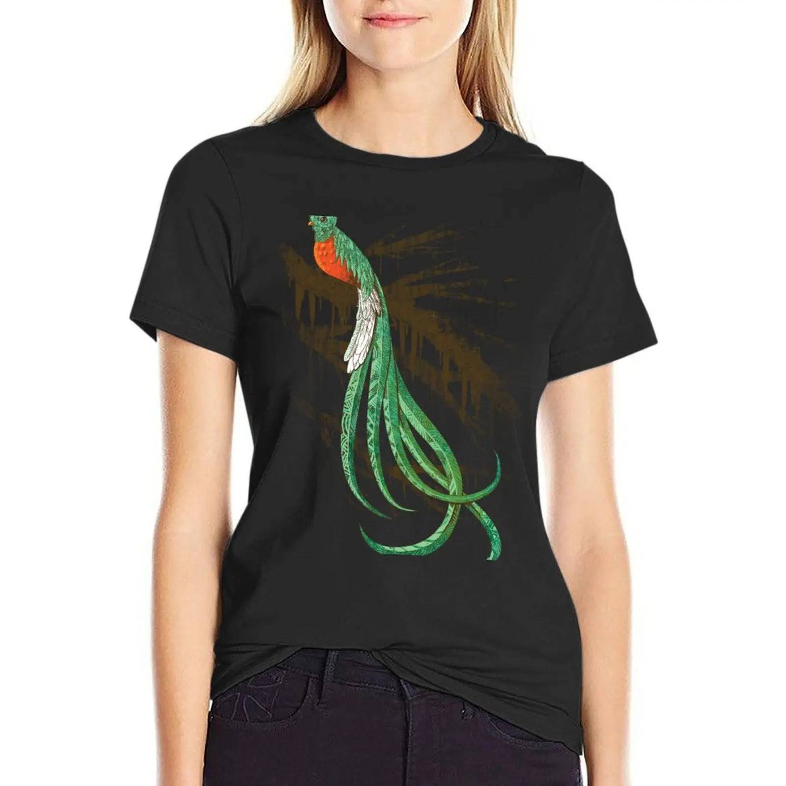 Футболка кетзал забавные летние топы белые футболки для женщин