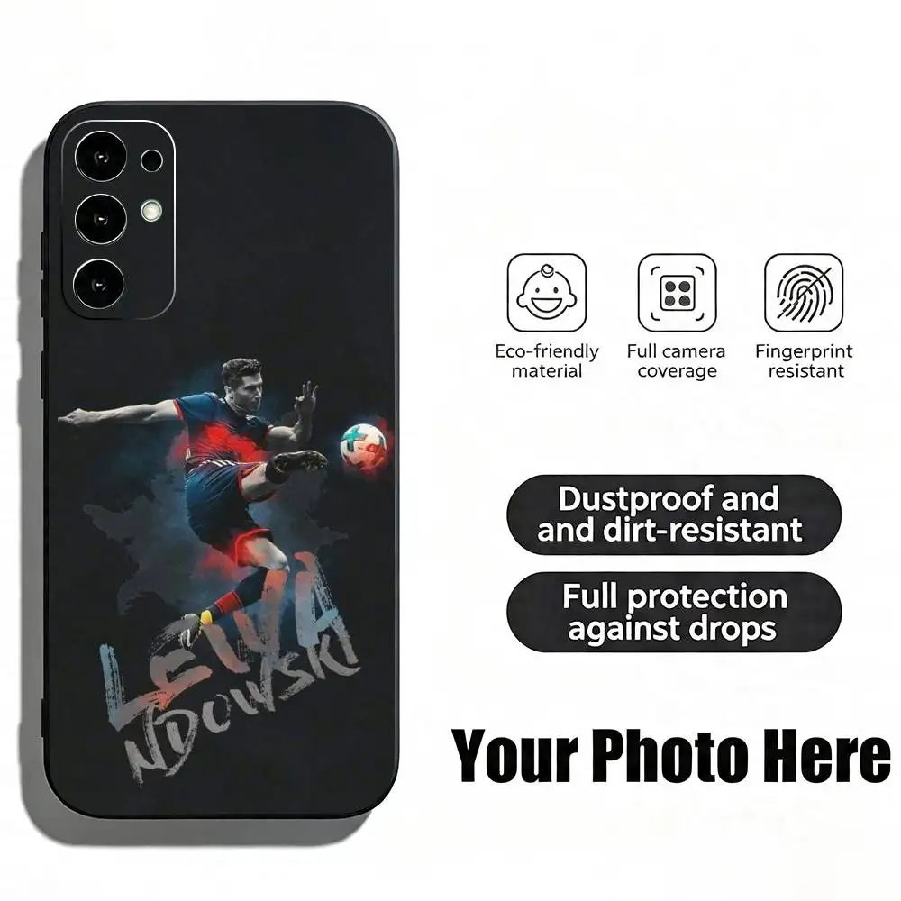 Фото Чехол для телефона Football R-Robert L-Lewandowski для Samsung S25, S24, S21, S22, S23, S30, Ultra, S20, Plus, Fe, Lite, Note, 10, черный №5