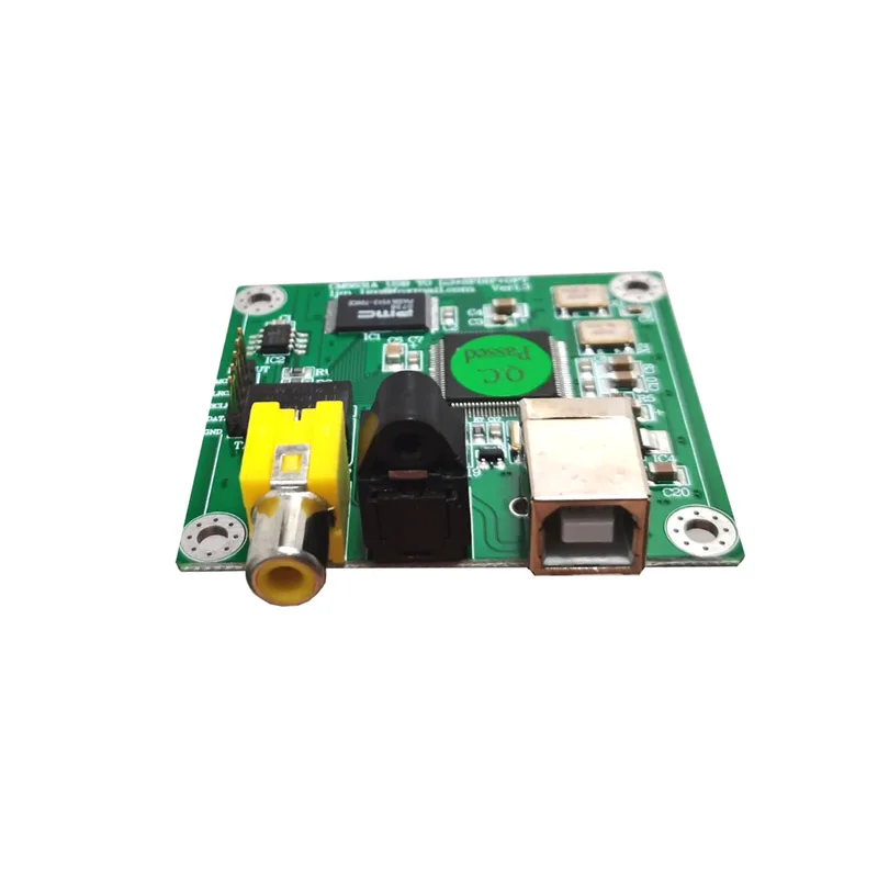 LUSYA Новый CM6631A USB к коаксиальному оптическому волокну SPDIF I2S конвертер ЦАП 24 бит 192