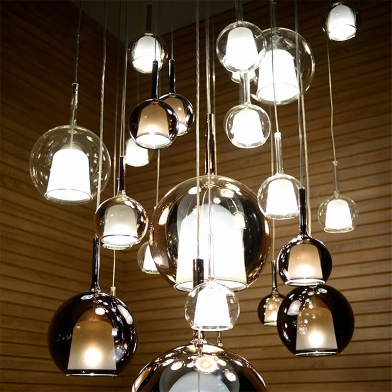 

Светодиодная люстра в скандинавском стиле, люстра потолочная стеклянный абажур для журнального столика, Подвесная лампа для потолка, гостиной, спальни, светсветильник льник для украшения дома
